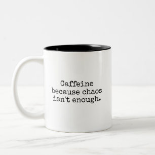 Chaos Plus Kaffee Lustiger Becher Zweifarbige Tasse