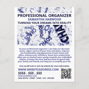Chaos Slogan Design, Beruflicher Organisator Flyer