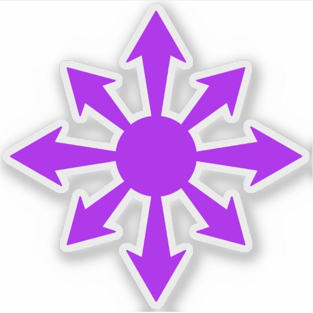 Chaos Star - v2 (lila) Aufkleber (Vorderseite)