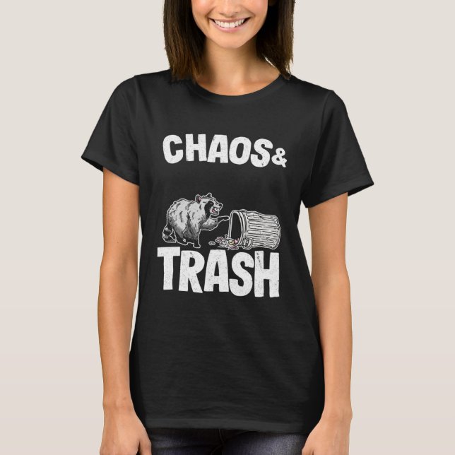 Chaos & Trash Garbage Panda Funny Raccoon 8 T-Shirt (Vorderseite)