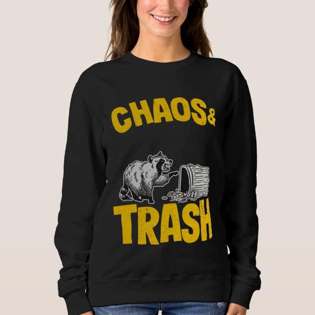 Chaos & Trash Garbage Panda Raccoon Sweatshirt (Vorderseite)