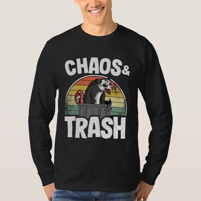 Chaos & Trash Opossum  Possum T-Shirt (Vorderseite)
