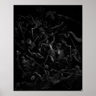 Chaos Uhren Gustave Dore Poster