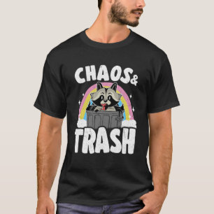 Chaos und Mülleimer Panda Rainbow Raccoon Pullov T-Shirt