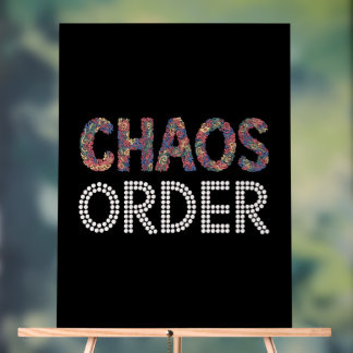 Chaos und Ordnung | Moderne künstlerische Dualität Acrylschild