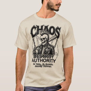 Chaos zerstört Autorität – Dark Punk Anarchy Toten T-Shirt