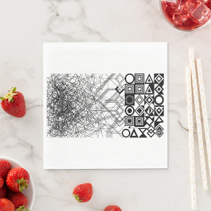 Chaos zu Ordnung Abstrakte Geometrie Serviette