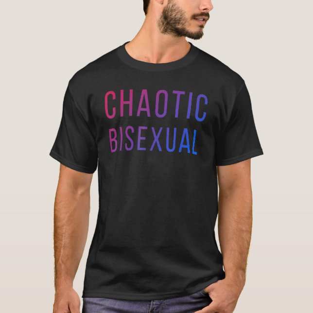 Chaotic Bisexual Rainbow Bi Pride Flag LGBT Pride  T-Shirt (Vorderseite)