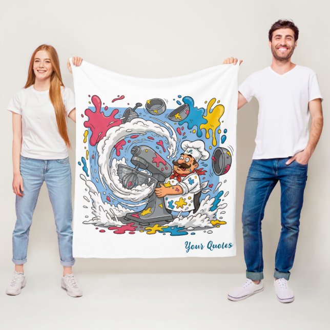 Chaotic Chef With Exploding Mixer Fleecedecke (Beispiel)