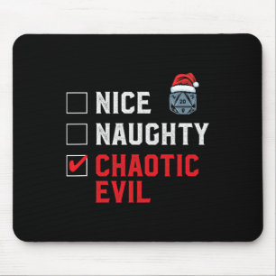 Chaotic Evil List D20 Tabletop Gamer Funny Mousepad