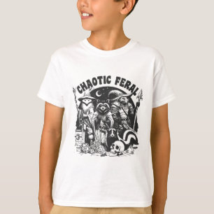 Chaotic Feral Funny Raccoon Possum Skunk Boardgame T-Shirt