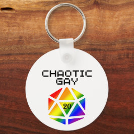 Chaotic Gay D20 - LGBTQ+ Pride DND Schlüsselanhänger