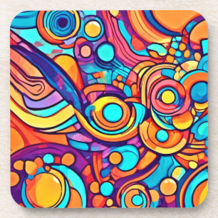 Chaotic Joyful Color Dance Getränkeuntersetzer
