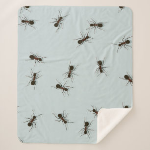 Chaotic Red Ants Stilvolles Muster Sherpadecke