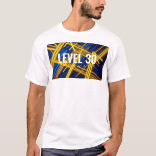 Chaotisch leuchtendes Gelb Cyan Tech Synthwave Lin T-Shirt