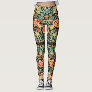 Chaotische Blüte: Vintages abstraktes Muster. Leggings