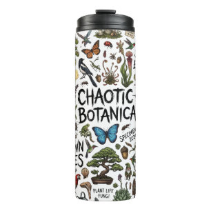 Chaotische Botanica Surreal Ökologien Illustration Thermosbecher