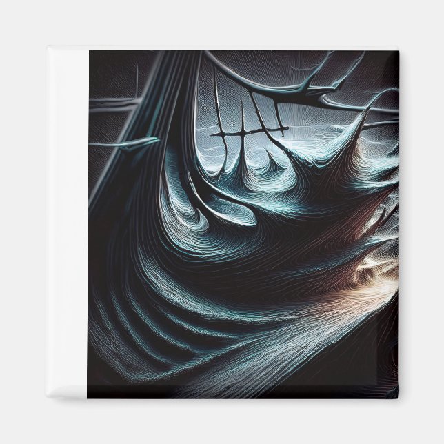 Chaotische dunkle Meere, die von den Sturmwinden g Magnet (Vorne)