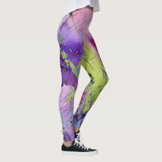 "Chaotische Harmonie" Zeitgenössische Abstrakte Ku Leggings