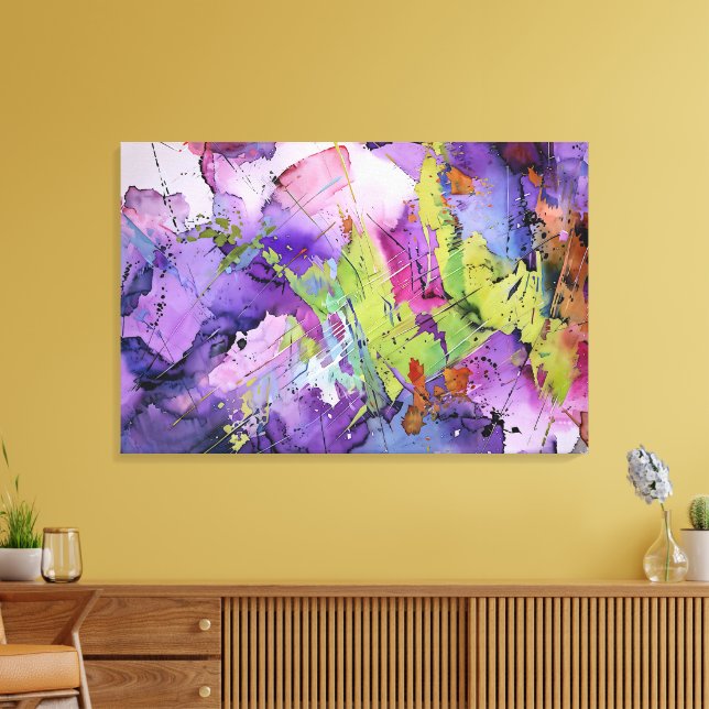 "Chaotische Harmonie" Zeitgenössische Abstrakte Ku Leinwanddruck (Insitu (Wohnzimmer))