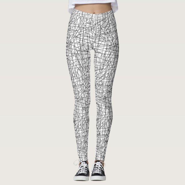 Chaotische Linien Leggings (Vorderseite)