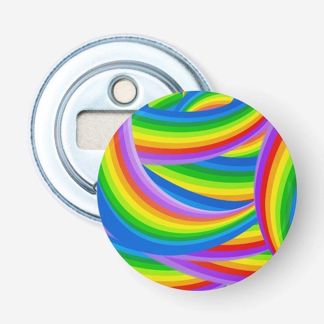 Chaotischer Regenbogen der Farbe Flaschenöffner (Vorderseite)