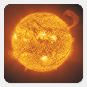 Chaotischer Sun-Aufkleber Quadratischer Aufkleber