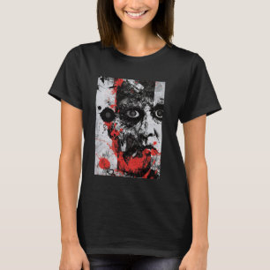 Chaotisches abstraktes Porträt Grunge Avantgarde-K T-Shirt