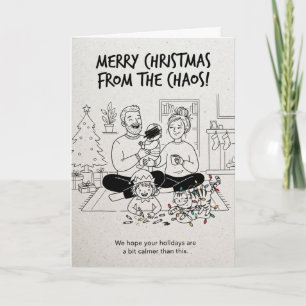 Chaotisches Familienweihnachten von der Chaoskarte Karte