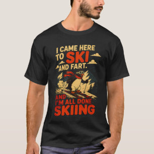 Chaotisches Pinguin-Wintersport-Grafik-Shirt T-Shirt