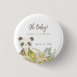 Chapa Baby Shower Panda Button