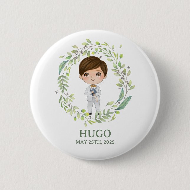 Chapa Primera Comunión HUGO Button (Vorderseite)