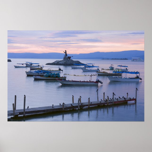 Chapala-Insel und Pier Poster (Vorne)