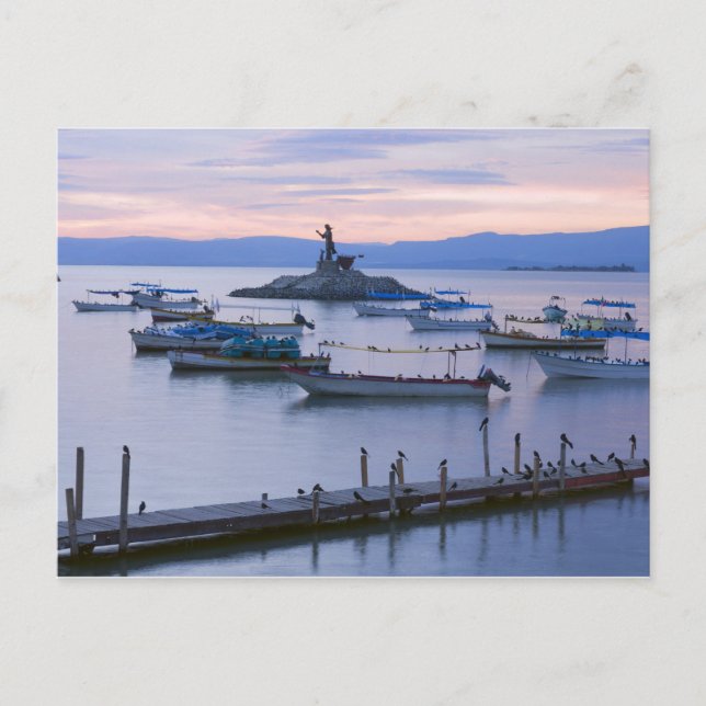 Chapala-Insel und Pier Postkarte (Vorderseite)