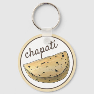 Chapati Roti Indian Food Bread Flatbread Bakery Schlüsselanhänger