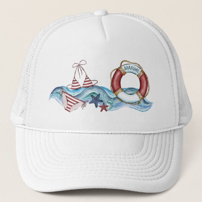 Chapeau Casquette de baseball nautique (Devant)