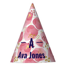 Chapeau Cone Personnalisé Anniversaire Aquarelle