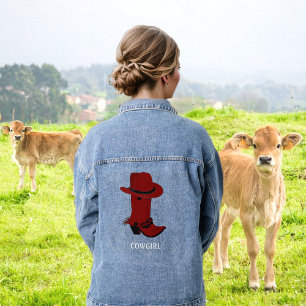 Chapeau Country Marron et Cowgirl en Bottes