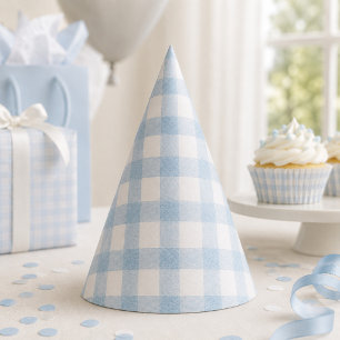 Chapeau d'anniversaire motif aquarelle bleue