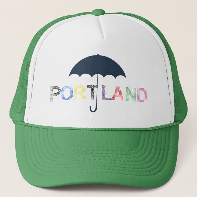 Chapeau de Casquette de baseball vert Umbrella Por (Devant)