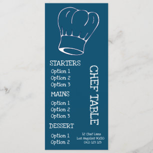 Chapeau de chef tendance moderne menu de restauran
