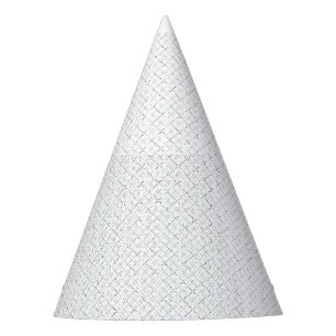 Chapeau de fête d'anniversaire géométrique blanc é