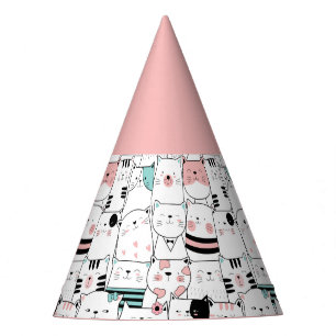 CHAPEAU DE FÊTE: HEUREUX MOTIF CHAT