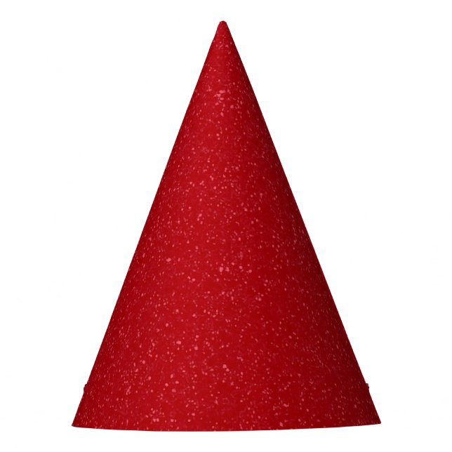 Chapeau de fête pailleté rouge tomate personnalisé (Devant)