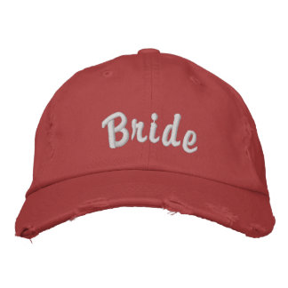 Chapeau de mariée personnalisé - Casquette brodée 