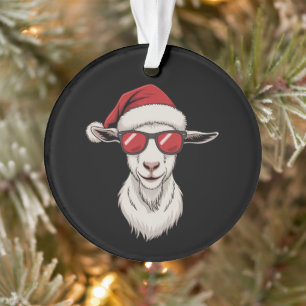 Chapeau de Noël de chèvre drôle mignon animal de f
