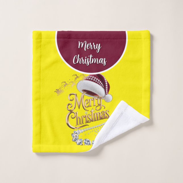 Chapeau de Noël mignon (Gant de toilette)