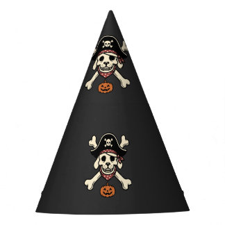 Chapeau de pirate chien Halloween Crâne os croisés