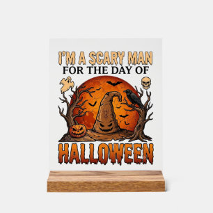 Chapeau de sorcière d'Halloween homme effrayant Lu