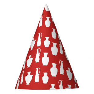 Chapeau en papier à motif de vases grecs anciens